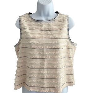ZARA Basic Fringe Tank Top - Size Medium